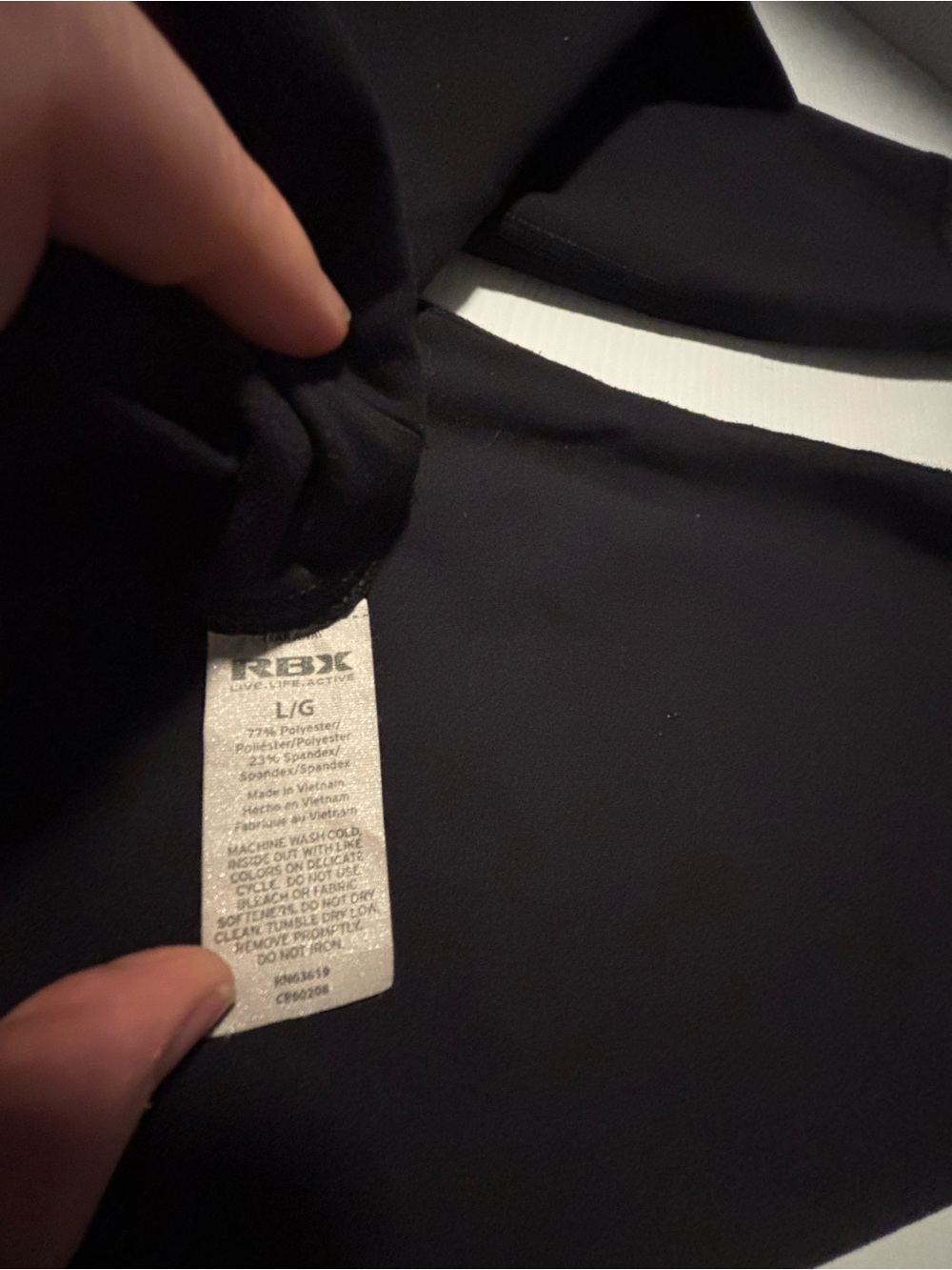 RBX High-Waist Black Leggings - Sleek Active Tights - Picture 3 of 4